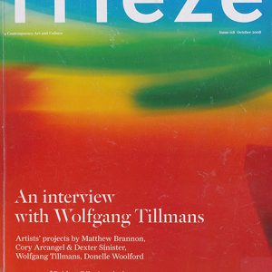 Frieze N°118 - Couverture du magazine sur l’art contemporain